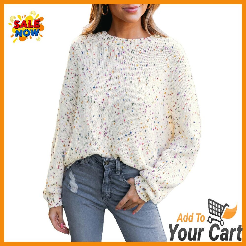 Lightweight Ribbed Pullover Sweater Long Sleeve C… - image 1